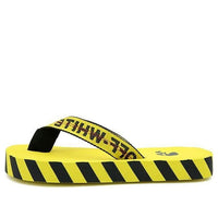 Off-White Flip Flops 'Graphic Print - Yellow' OMIA131F20MAT0011810