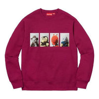 Supreme FW18 X Mike Kelley AhhYouth! Crewneck Sweatshirt Dark Magenta 'Burgundy' SUP-FW18-350