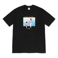 Supreme FW19 Week 1 Heaven and Earth Tee Printing Short Sleeve Unisex Black SUP-FW19-192