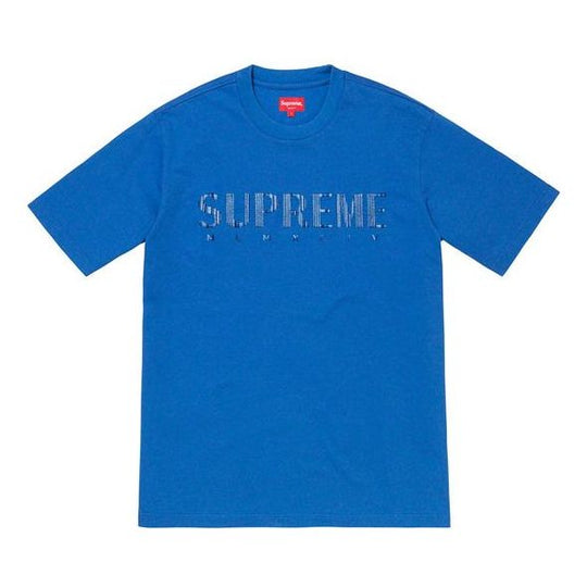 Supreme SS19 Gradient Logo Tee Blue Logo Tee SUP-SS19-740