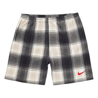 Supreme FW18 Nike Plaid Sweatshort Black Crossover Shorts Unisex SUP-FW18-537