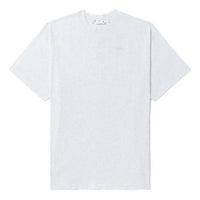 Men's Off-White FW22 Solid Color Back Stripe Printing Round Neck Short Sleeve White T-Shirt OMAA038F22JER0010808