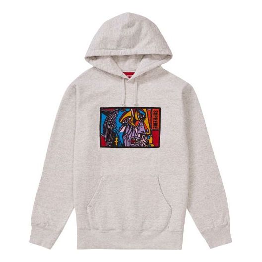 Supreme FW18 Chainstitch Hooded Sweatshirt Ash Grey SUP-FW18-936