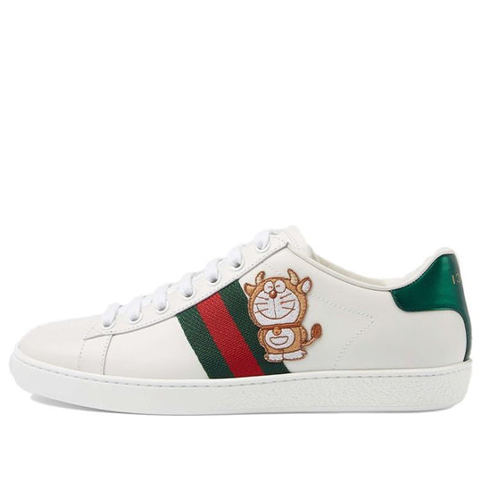 (WMNS) Doraemon x Gucci Ace 'Ivory Devil Patch' 655031-0FIU0-9091