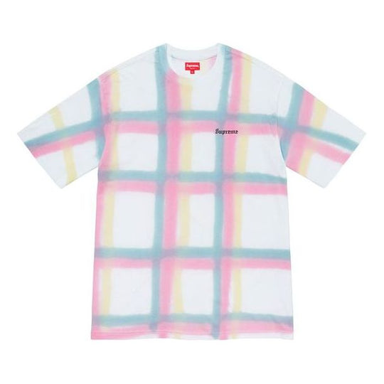 Supreme SS20 Week 17 Sprayed Plaid SS Top Tee SUP-SS20-727