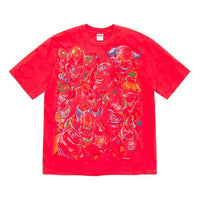 Supreme FW19 Week 17 Clowns Tee Clown Printing Short Sleeve Unisex White Red SUP-FW19-10946