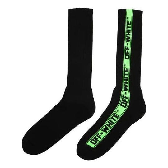 Off-White Fluorescent Industrial Belt Socks 'Black Green' OMRA042S22KNI0041070