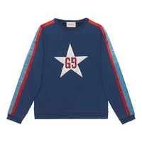 Gucci GG Star Design Crewneck Sweatshirt 'Blue' 576065-XJBBQ-4429