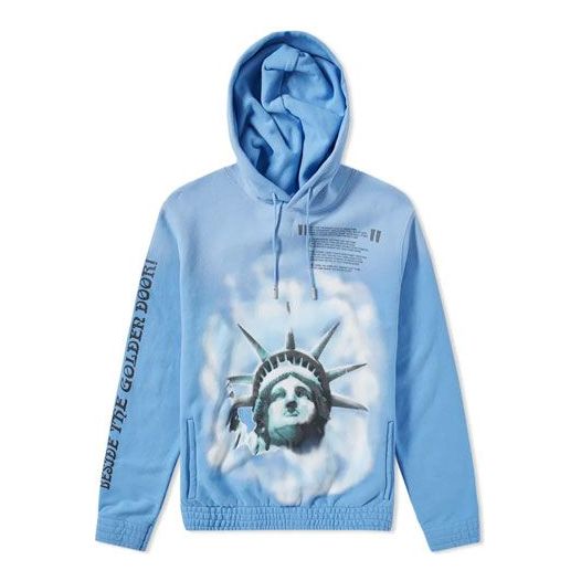 Off-White Statue of Liberty Cotton Long Sleeves Blue OMBB034E181920153199