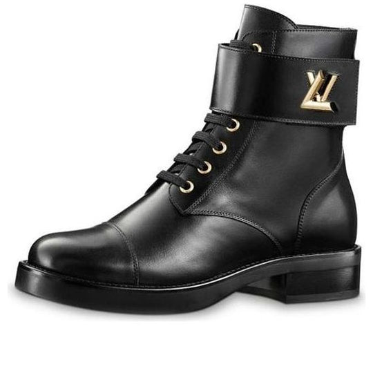 (WMNS) LOUIS VUITTON LV Wonderland Small Cowhide Martin boots Black 1A1IXU