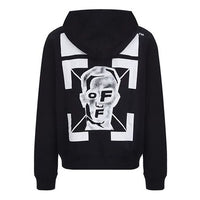 Off-White FW20 Pivot Fish Printing Hooded Pullover Men Black OMBB034E20FLE0101025