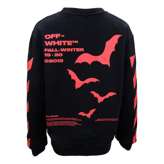 Off-White Bats Logo Round Neck Slim-Fit Sweater OMBA025E19D250071020