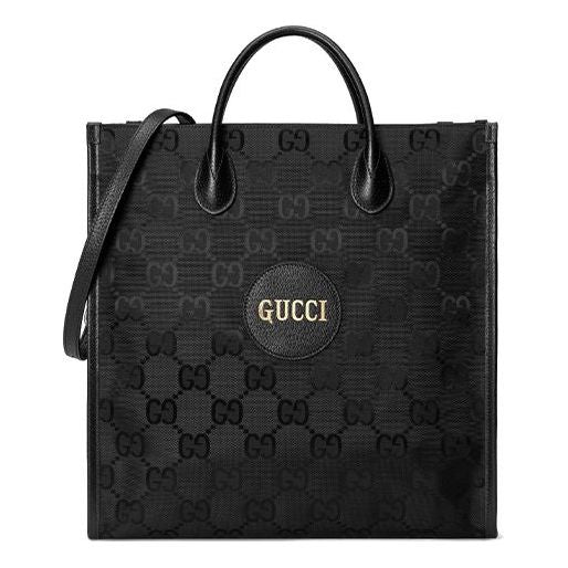 Gucci Off The Grid OTG Environmental Friendly Series Logo Leather Logo Nylon Large Capacity handbag Black 630355-H9HAN-1000