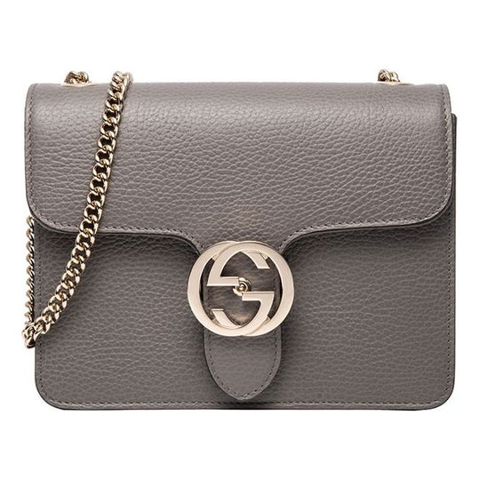 (WMNS) Gucci Leather Bag Single-Shoulder Bag Grey 510304-CAO0G-1226