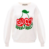 (WMNS) Gucci Beverly Hills Cherry Printed Loose Long Sleeve White 631695-XJCRT-9095