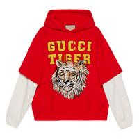 Gucci Tiger Head Hoodie 'Red White' 683503-XJD3P-6184