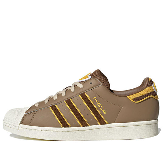 adidas Superstar Shoes 'Brown White Yellow' IG3003