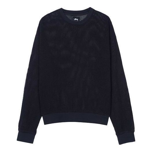 Stussy Pig. Dyed Cotton Mesh Crew 'Black' 1140210