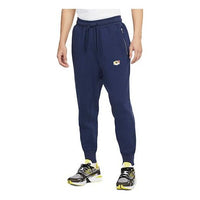 Nike Sportswear Airmoji Embroidered Bundle Feet Knit Sports Pants Navy Blue Dark  CU4262-410