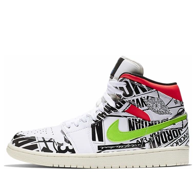 Air Jordan 1 Mid 'Over-Print Logos' 554724-119