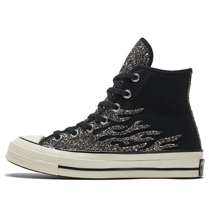 (WMNS) Converse Chuck 70 High 'Archival Glitter Flame - Black Egret' 569387C