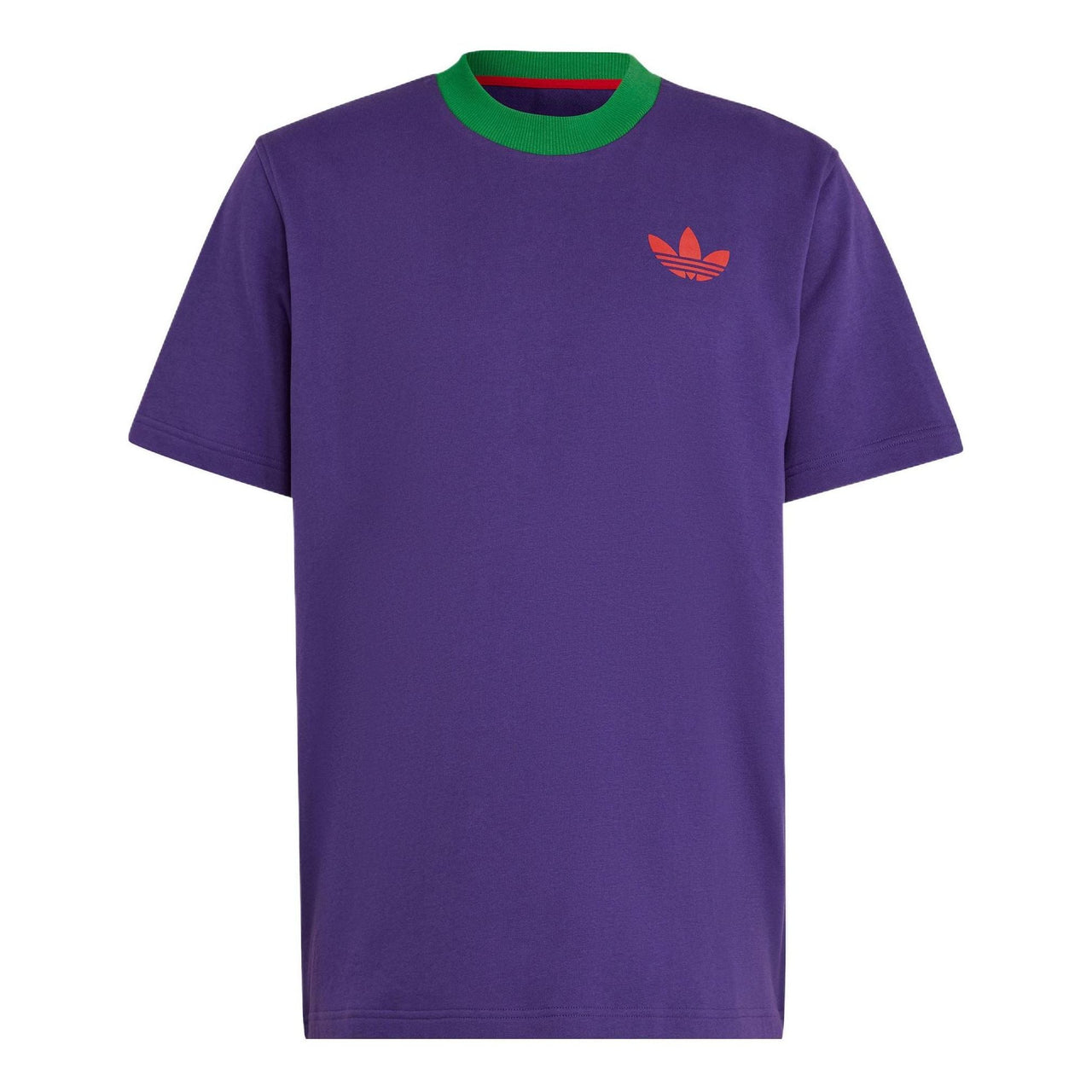 Men's adidas originals Trefoil Tee Solid Color Logo Printing Round Neck Pullover Short Sleeve Purple T-Shirt IB3434