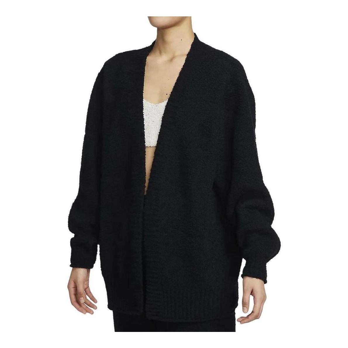 (WMNS) Nike Sportswear Phoenix Cozy Boucl T-Shirt 'Black' FZ1712-010