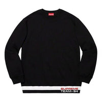 Supreme Rib Stripe Crewneck 'Black White' SUP-SS19-10092