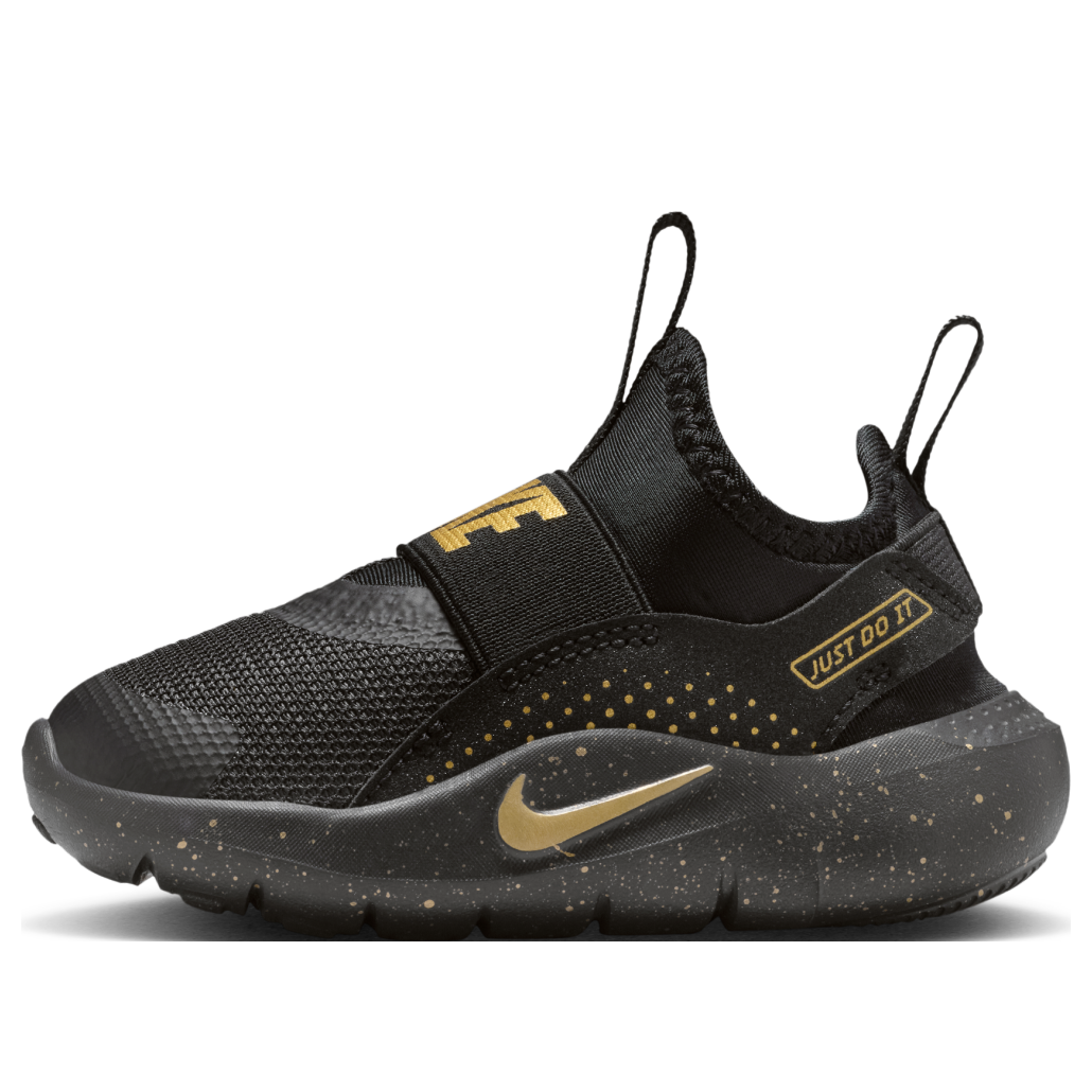 (TD) Nike Flex Runner 4 'Black Metallic Gold' IM6738-001