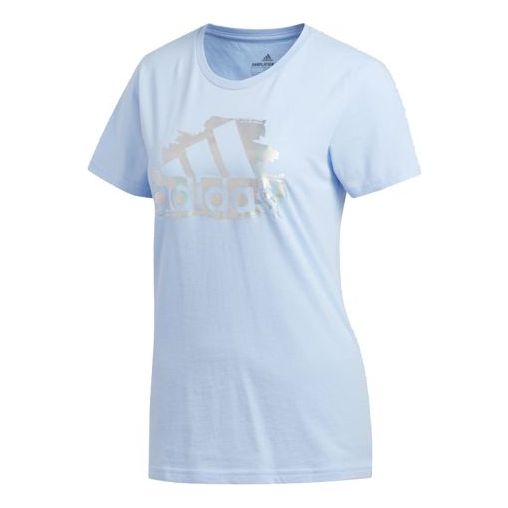 (WMNS) adidas SEE U SS TEE Training Sports Short Sleeve Light Blue ED8170