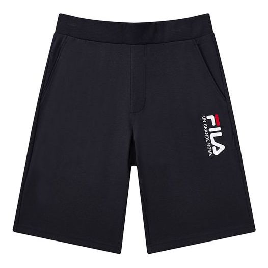 FILA Logo Embroidered Casual Knit Shorts Blue F51M128604F-NV