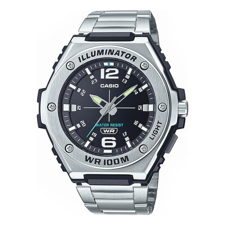 Casio Illuminator Analog Watch 'Silver Black' MWA100HD-1AV