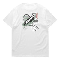 FILA FUSION Alphabet Printing Round Neck Sports Short Sleeve White T11M021110F-WT