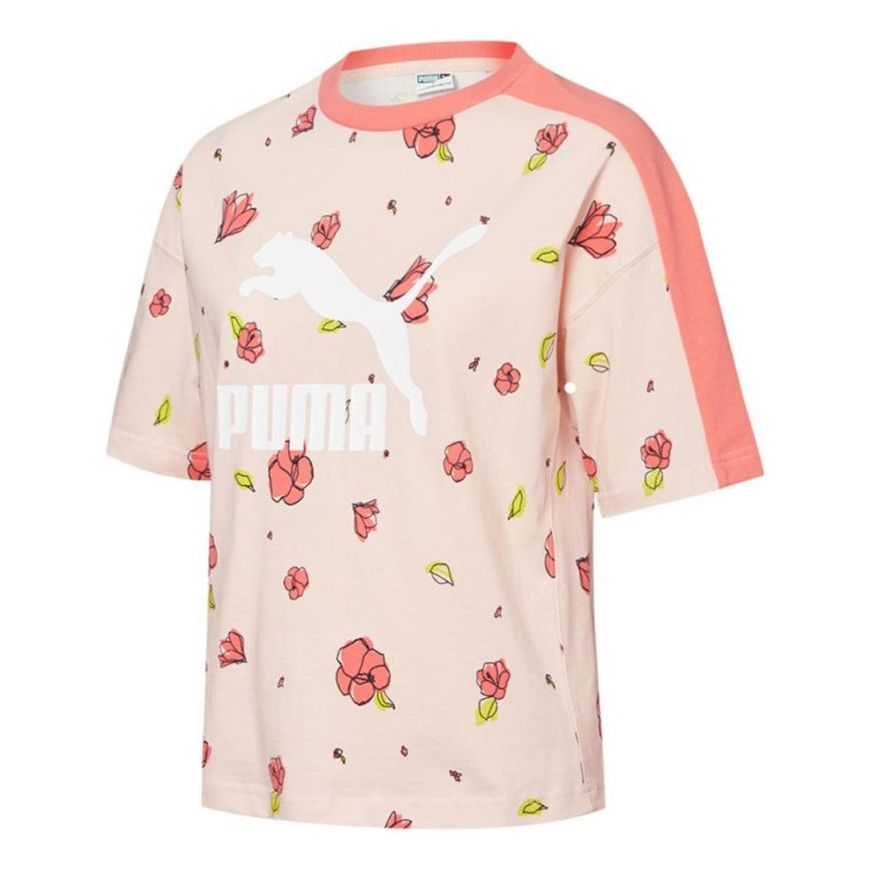 (WMNS) PUMA Floral Round-Neck Pink/Red 532043-27
