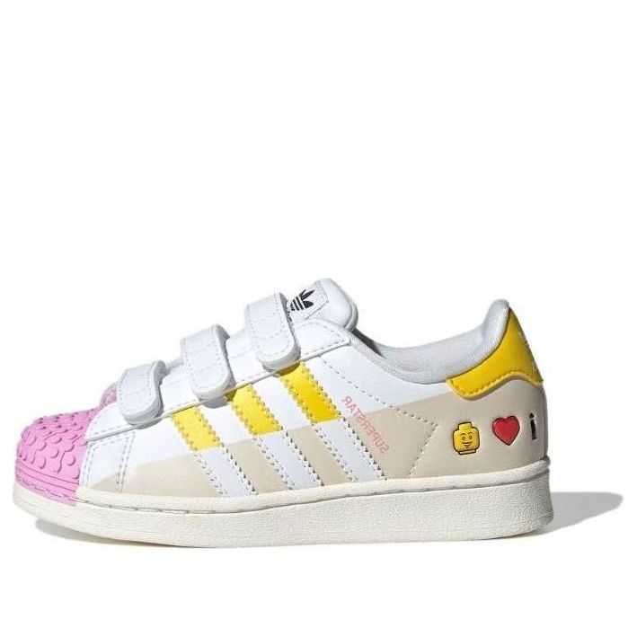 (PS) adidas originals x LEGO Superstar Velcro 'White Pink' IF2910