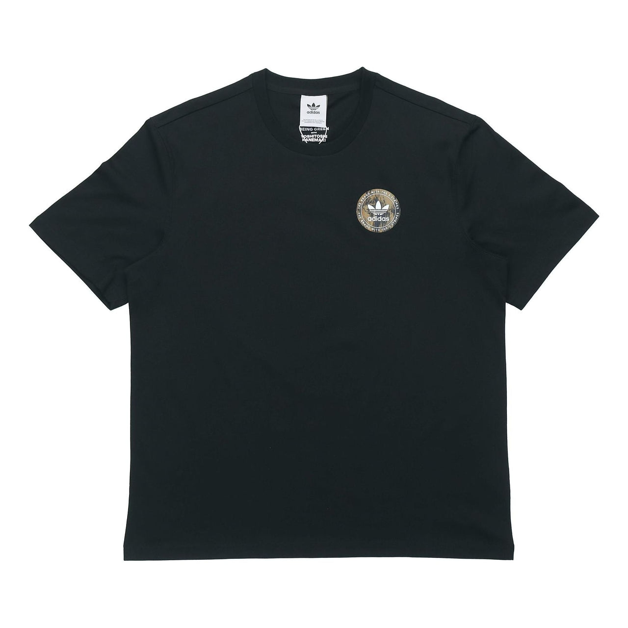 adidas originals Artist Tee Ss Pattern Printing Sports Male Black HA4703