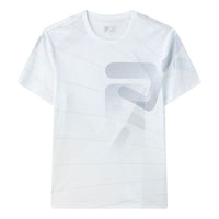 FILA Logo Pattern Casual Sports Round Neck Short Sleeve White F11M122114F-ZB
