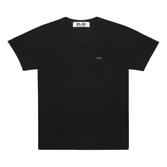 COMME des GARCONS PLAY Kawakubo Rei Black Printing Short Sleeve Black AZ-T201-051-1