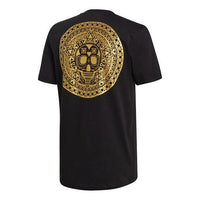 adidas Logo Printing Sports Short Sleeve Black DP0220