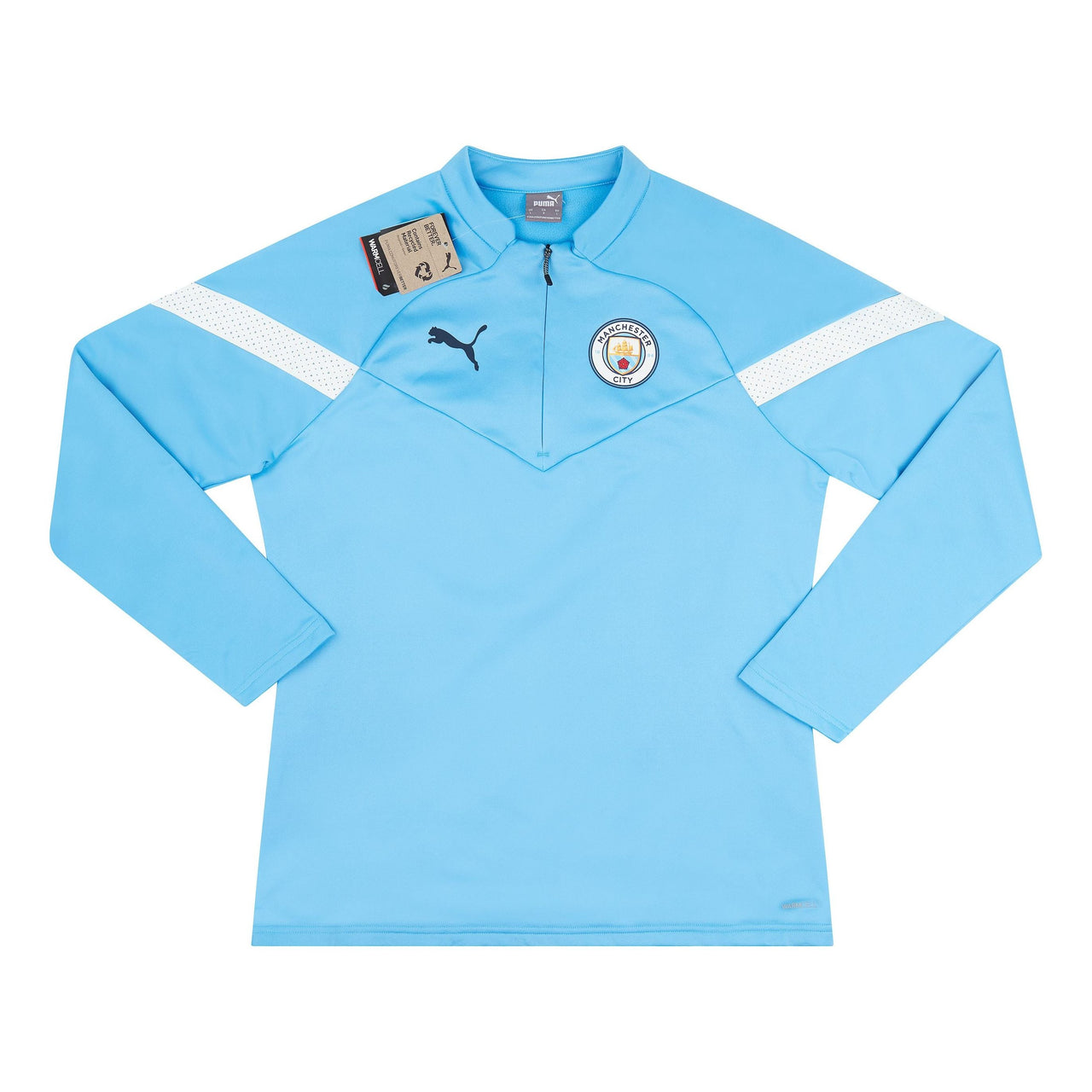 PUMA 2022-23 Manchester City Puma 1/4 Zip Training Fleece Top 'Sky Blue' 767756-12