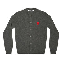 (WMNS) COMME des GARCONS PLAY Cardigan Red Emblem 'Grey' AZ-N075-051-2