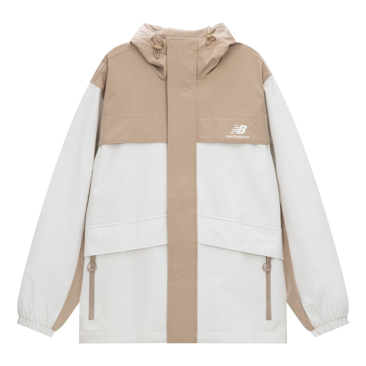 New Balance Logo Urban Remix Woven Jacket 'White Beige' AMJ33359-BNN