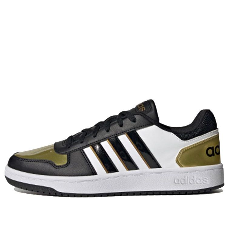 adidas Hoops 2.0 'Black Gold White' H01196
