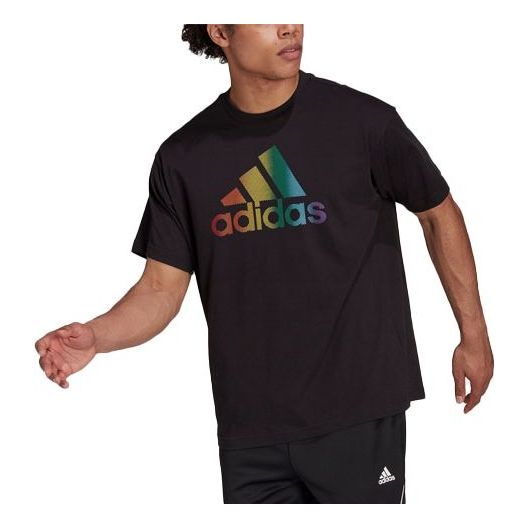 adidas Sports Stylish Short Sleeve Couple Style Black GT6811