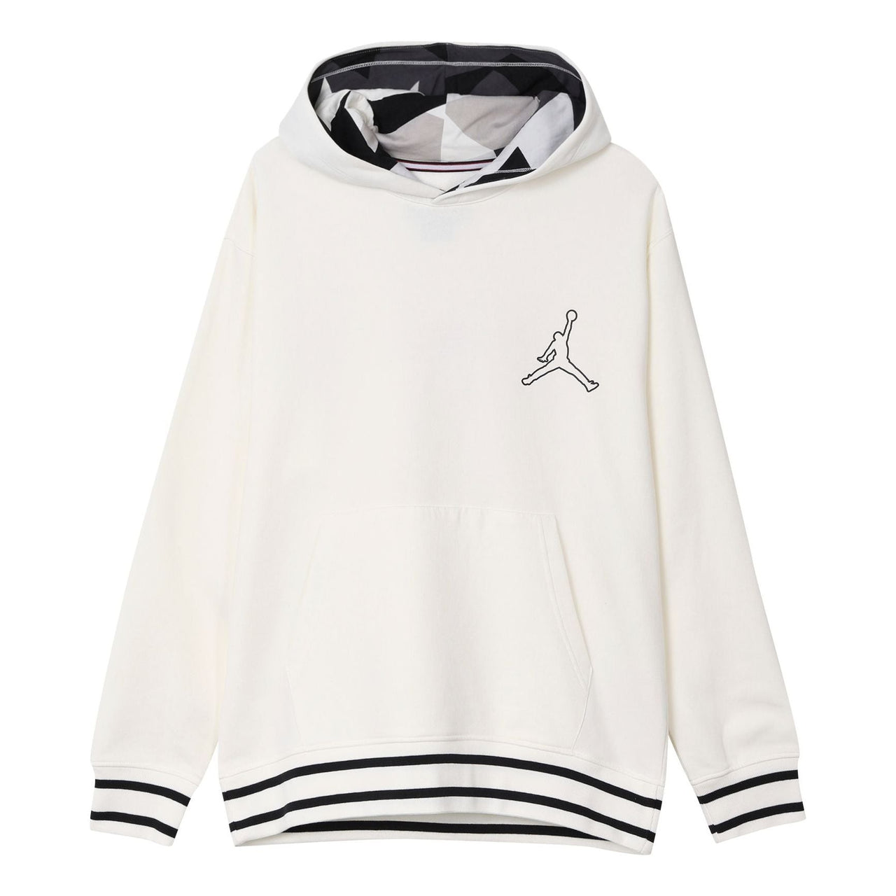 Air Jordan Jumpman Fleece Hoodie 'White Black' FD7403-133