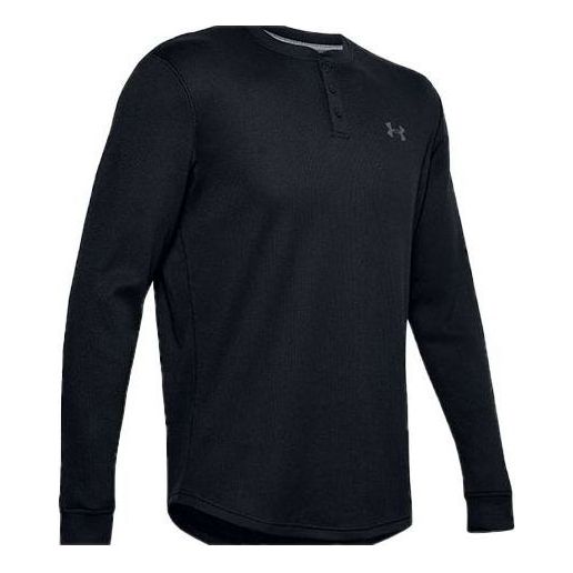 Under Armour Waffle Henley Thermal Shirt 'Black' 1302356-001