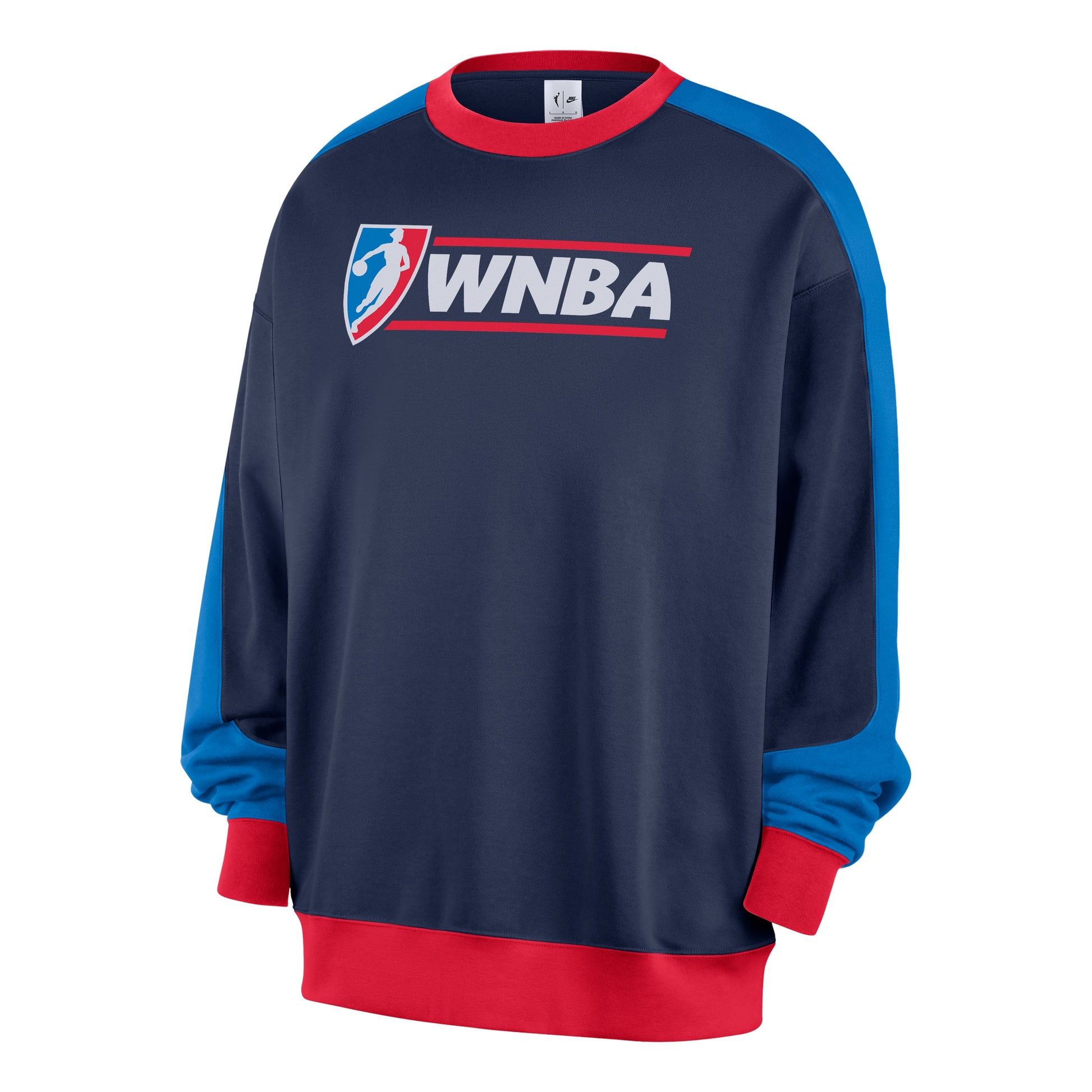 Nike WNBA 30th Fleece Crew 'Midnight Navy Action Red Light Photo Blue White' IF4410-410