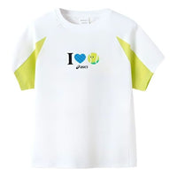 (GS) ASICS Casual T-shirt 'White Green' 332241173037-10