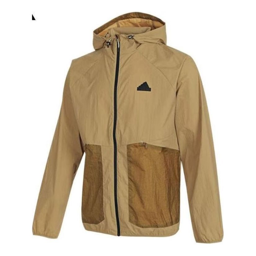 adidas Tech Lightweight Woven Jacket Asia Sizing 'Brown' JI8659