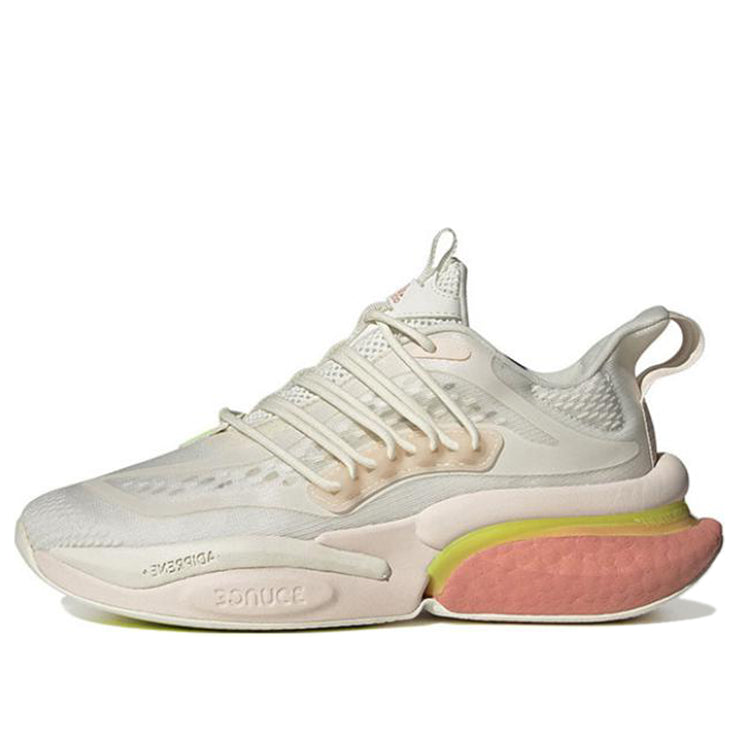 (WMNS) adidas Alphaboost V1 'Off White Lucid Lemon' IE9730